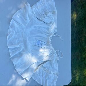 Zara Cream Off-Shoulder Top